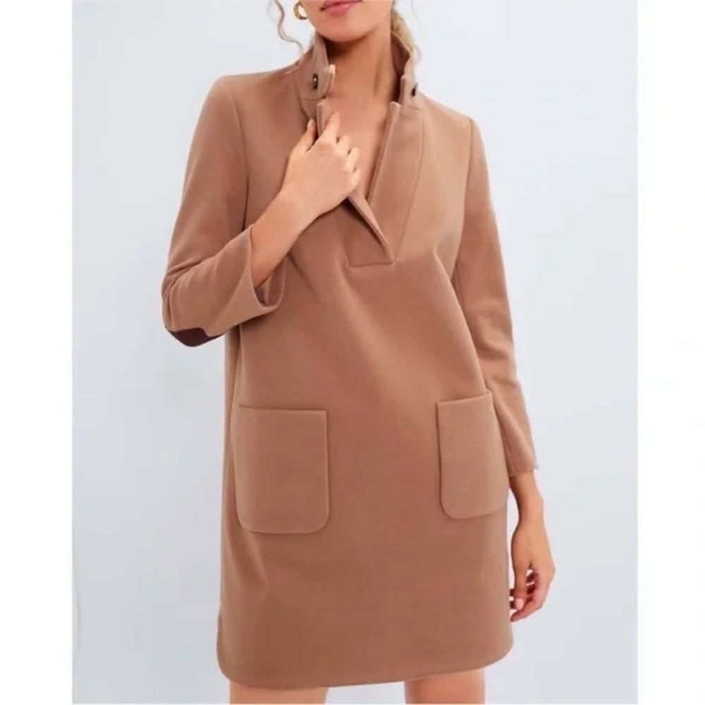 Tuckernuck Camel Emerson Coat Dress with elbow patches